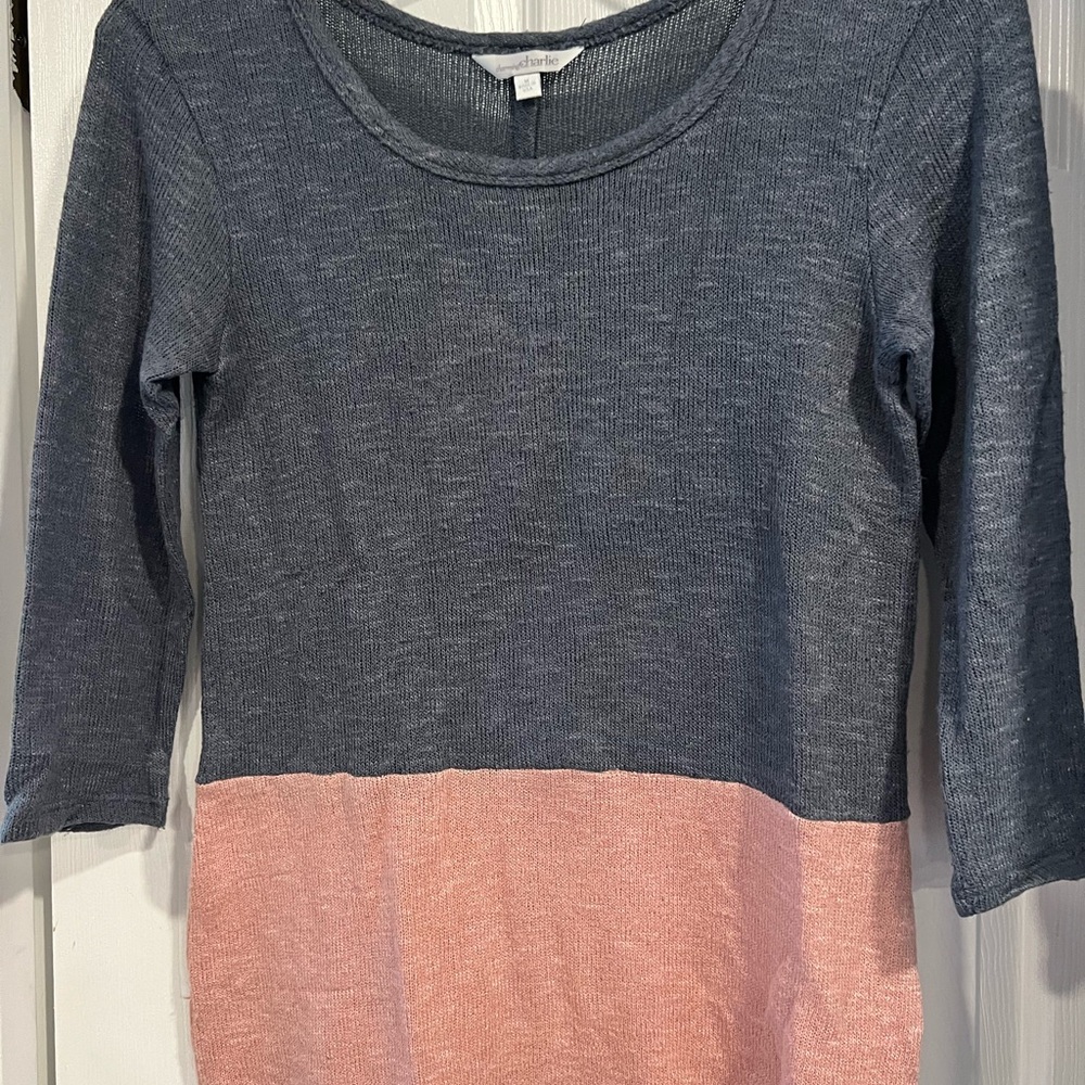Charming Charlie Charcoal Knit Top